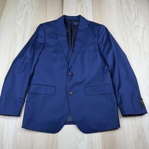 Bonobos Mens Blue Lined Standard Fit Comfy Long Sleeve Classic Blazer Size 38R